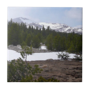 Sierra Nevada Berge und Schnee in Yosemite Fliese