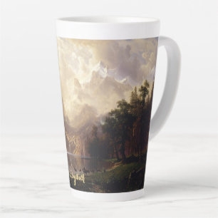 Sierra Nevada CA Landschaft Vintage Kunst Monogram Milchtasse