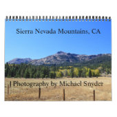 Sierra Nevada, Calfornia Kalender (Titelbild)