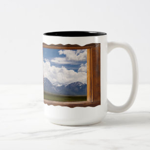 Sierra Nevada durch die Hittentür auf Weiß Zweifarbige Tasse