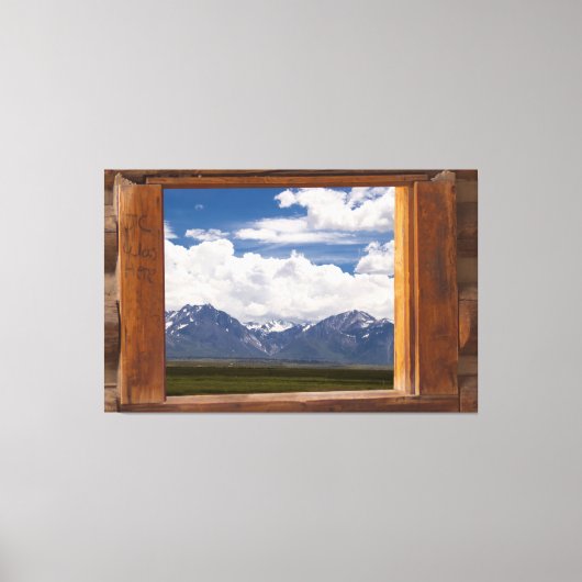 Sierra Nevada durch Kabinenfenster Leinwanddruck (Vorderseite)