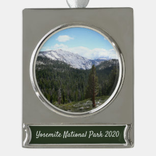 Sierra Nevada Gebirge II aus Yosemite Banner-Ornament Silber