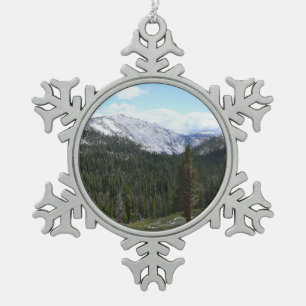 Sierra Nevada Gebirge II aus Yosemite Schneeflocken Zinn-Ornament