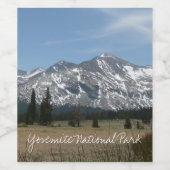 Sierra Nevada Mountains I from Yosemite Weinetikett (Einzelnes Label)