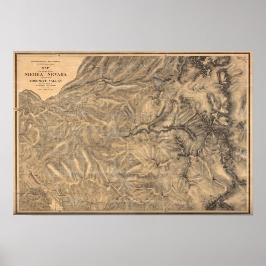 Sierra Nevada neben dem Yosemite Valley Poster (Vorne)
