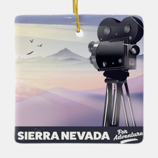 Sierra Nevada Reiseplakat Keramikornament (Vorderseite)