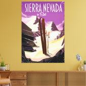 Sierra Nevada Vintages Skiposter Leinwanddruck (Insitu (Wohnzimmer))