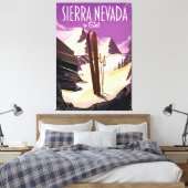 Sierra Nevada Vintages Skiposter Leinwanddruck (Insitu (Schlafzimmer))