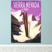 Sierra Nevada Vintages Skiposter Leinwanddruck (Insitu (Holzboden))