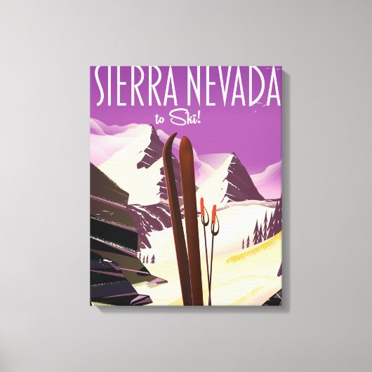 Sierra Nevada Vintages Skiposter Leinwanddruck (Vorderseite)