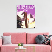 Sierra Nevada Vintages Skiposter Leinwanddruck (Insitu (Wohnzimmer))