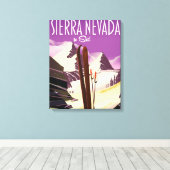 Sierra Nevada Vintages Skiposter Leinwanddruck (Insitu (Holzboden))