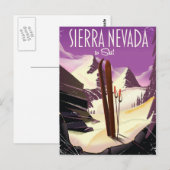 Sierra Nevada Vintages Skiposter Postkarte (Vorne/Hinten)