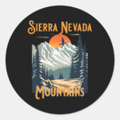 Sierra Nevada Wandern Runder Aufkleber (Vorderseite)