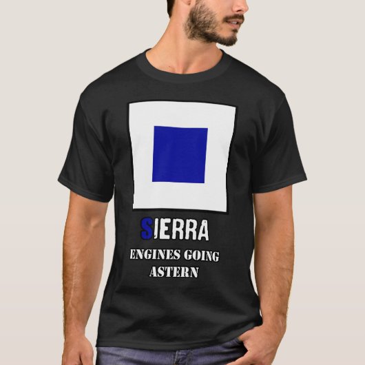 Sierra-Schiffssignalflaggen T-Shirt (Vorderseite)