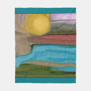 Sierra Sunrise Abstrakte Kunst Fleecedecke
