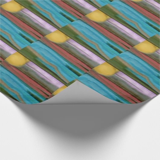 Sierra Sunrise Abstrakte Kunst Geschenkpapier (Ecke)