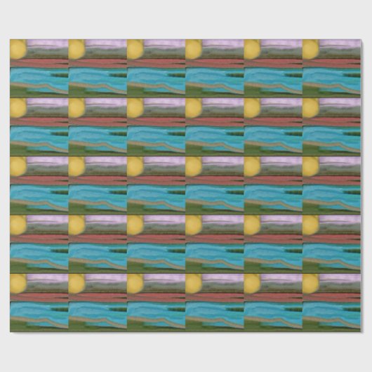 Sierra Sunrise Abstrakte Kunst Geschenkpapier (Flach)