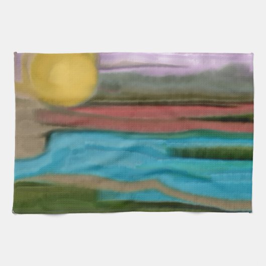 Sierra Sunrise Abstrakte Kunst Handtuch (Horizontal)