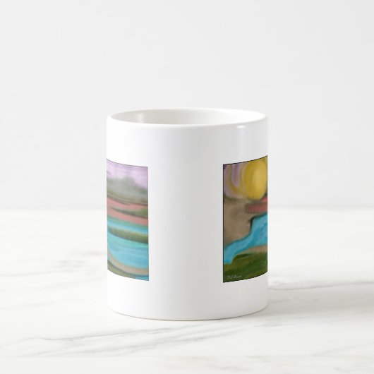 Sierra Sunrise Abstrakte Kunst Kaffeetasse (Mittel)