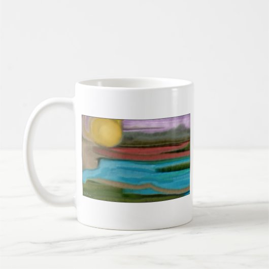 Sierra Sunrise Abstrakte Kunst Kaffeetasse (Links)