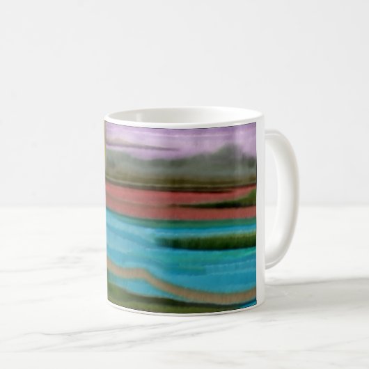 Sierra Sunrise Abstrakte Kunst Kaffeetasse (VorderseiteRechts)