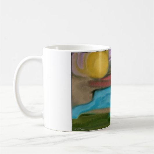 Sierra Sunrise Abstrakte Kunst Kaffeetasse (Links)