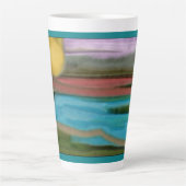 Sierra Sunrise Abstrakte Kunst Milchtasse (Vorderseite)