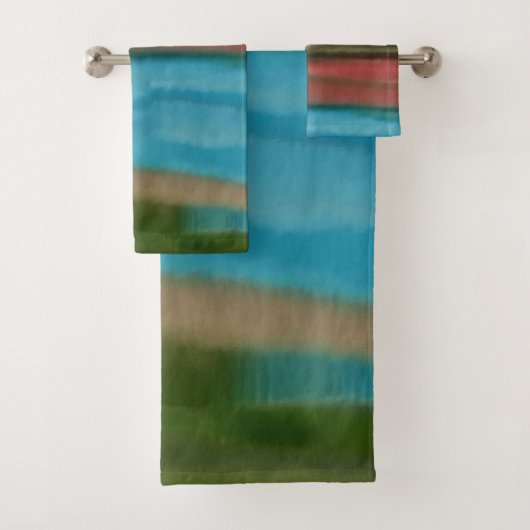 Sierra Sunrise Southwest Abstrakte Kunst Badhandtuch Set (Insitu)