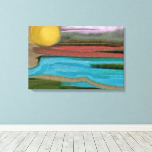 Sierra Sunrisei Abstrakte Kunst Leinwanddruck (Insitu (Holzboden))