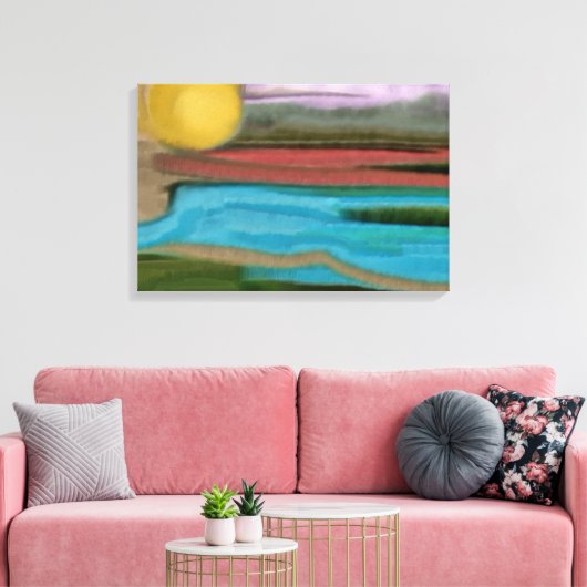 Sierra Sunrisei Abstrakte Kunst Leinwanddruck (Insitu (Wohnzimmer))