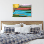 Sierra Sunrisei Abstrakte Kunst Leinwanddruck (Insitu (Schlafzimmer))