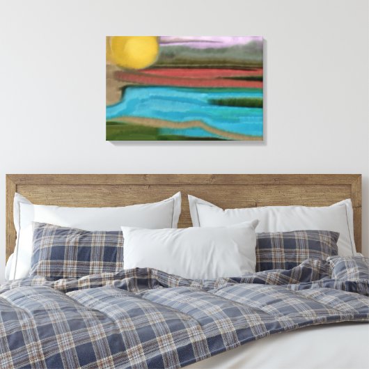 Sierra Sunrisei Abstrakte Kunst Leinwanddruck (Insitu (Schlafzimmer))