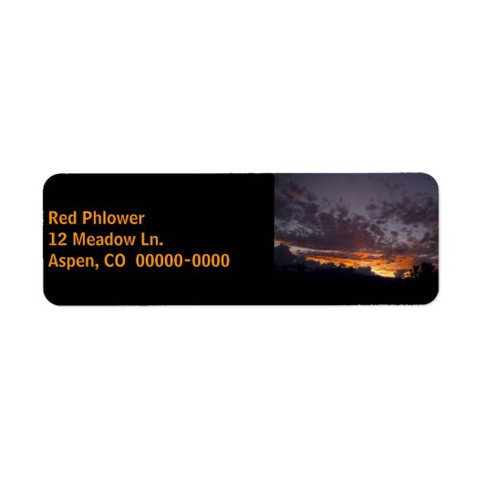 Sierra Sunset 1 Black Address Label (Vorne)