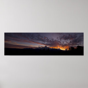 Sierra Sunset Panorama Poster