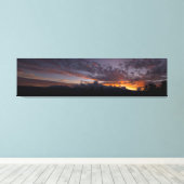 Sierra Sunset Panoramaaussicht gepackte Canvas Pri Leinwanddruck (Insitu (Holzboden))