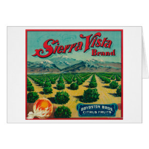 Sierra Vista-Marken-Zitrusfrucht-Kisten-Aufkleber