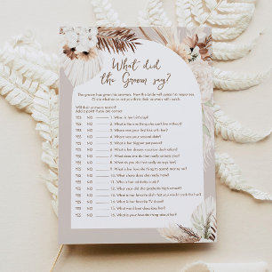 SIERRA Was hat der Gräuel gesagt, Bridal Game Card Einladung