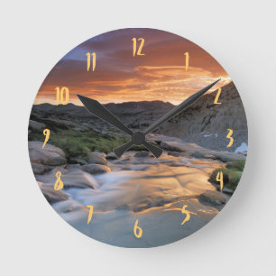 Sierra Wave over Yosemite Runde Wanduhr