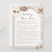 SIERRA Wedding Movie Trivia Brautparty Game Einladung (Vorderseite)