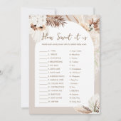 SIERRA Wie süß es ist Candy Bar Baby Game Card Einladung (Vorderseite)