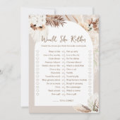 SIERRA würde eher Brautparty-Spielkarte Einladung (Vorderseite)