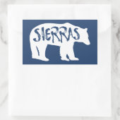 Sierras Bear Rechteckiger Aufkleber (Tasche)