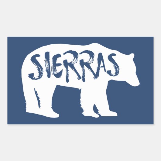 Sierras Bear Rechteckiger Aufkleber (Vorderseite)