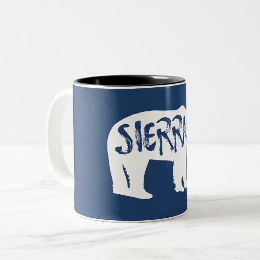 Sierras Bear Zweifarbige Tasse (Vorderseite Links)