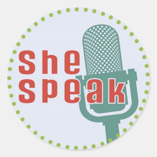 SieSpeak Round Sticker (Vorderseite)