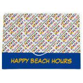 Siesta Beach, Florida. Farbiges Textmuster Große Geschenktüte (Vorderseite)