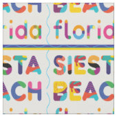 Siesta Beach, Florida. Farbiges Textmuster Stoff (Nahaufnahme)