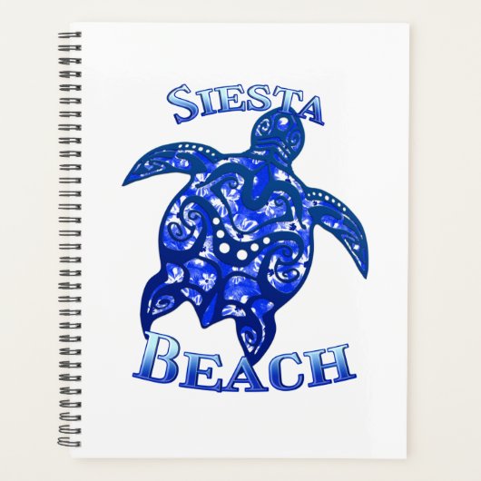 Siesta Beach Florida Vacation Tribal Turtle Planer (Vorderseite)