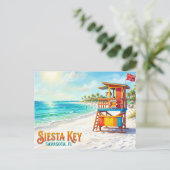 Siesta Beach USA Postkarte (Stehend Vorderseite)